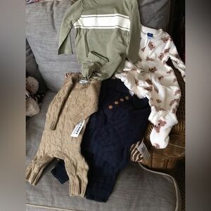 NWT Bundle of Baby Boy w/ 4 Adorable Outfits 0-6M